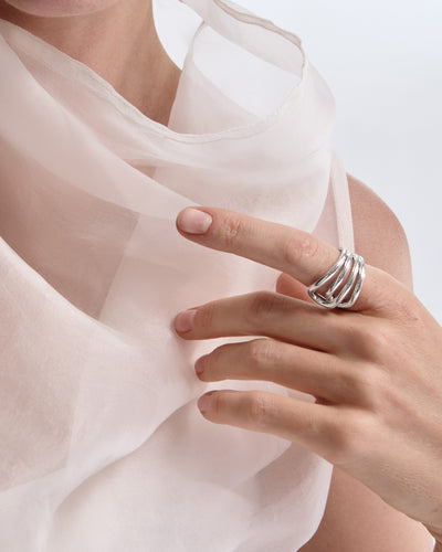 Silver ring ONDE