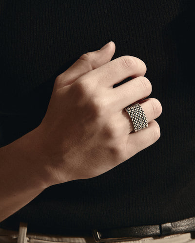 Silver ring MAILLE