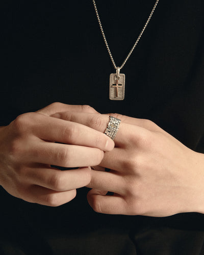 Silver ring GOD IS MY FORTRESS