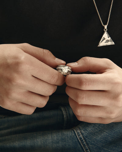 Silver ring EMBRACE
