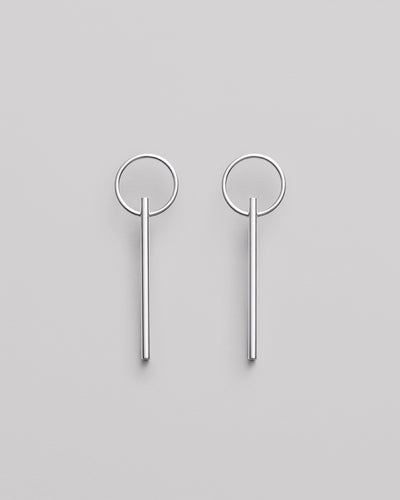 Silver stud earrings LINEA