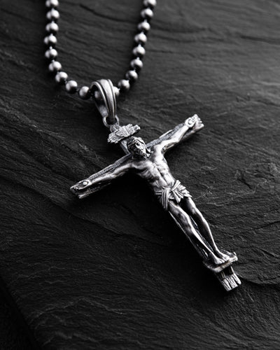 Silver Cross CRUCIFIXION OF JESUS CHRIST