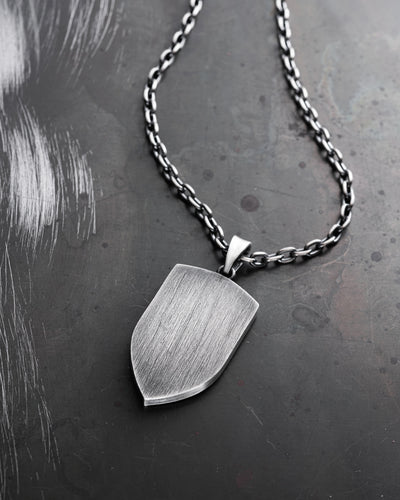 Silver pendant - shield GUARDIAN ANGEL — product view 3