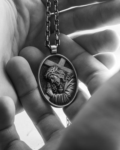 Ασημένιο μενταγιόν JESUS CHRIST. REDEMPTION — εικόνα προϊόντος 2