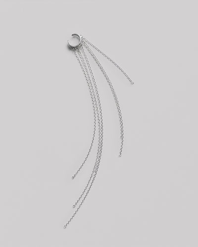 Earcuff individual de plata CASCADE — imagen de producto 2