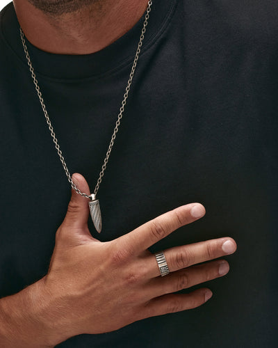 Pendentif BULLET en argent — vue 3