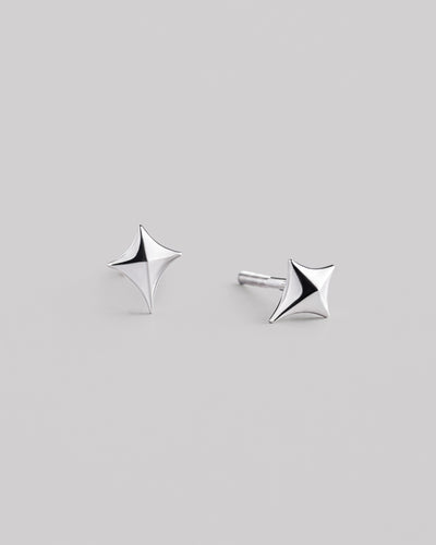 Silver stud earrings SPARK