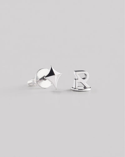 Silver stud earrings SPARK