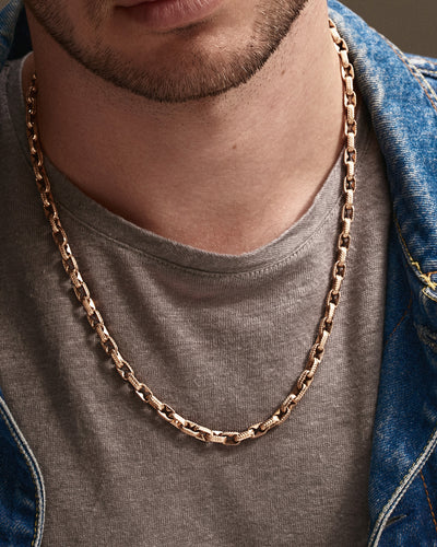 Chaîne en or rose 14 carats TAPFER — vue 2