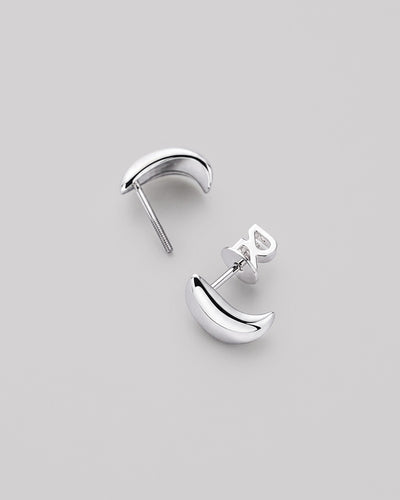 Silver stud earrings ROSÉE