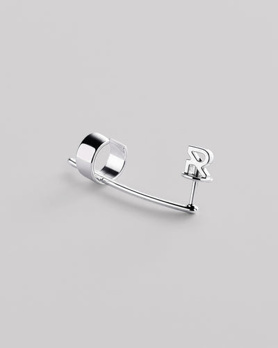Öronkuff i silver ACCENT (höger öra) – produktbild 3