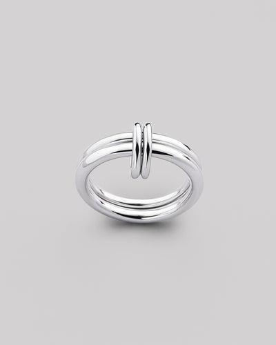 Bague en argent TWIN — vue 2