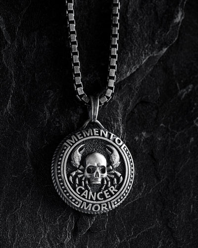 Pandantiv din argint Zodiac sign – CANCER. MEMENTO MORI