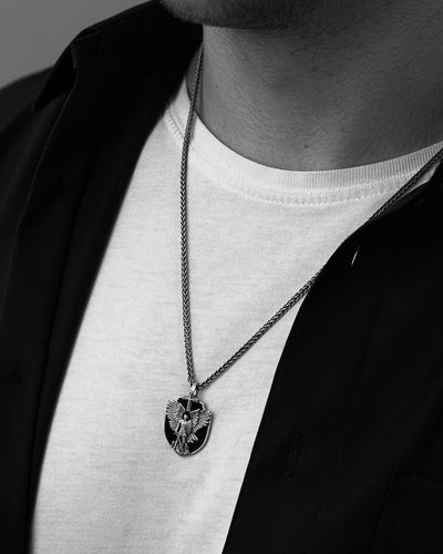 Colgante de plata ARCHANGEL MICHAEL (onyx) — imagen de producto 2