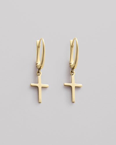 Pendientes CROSS (oro amarillo de 14 quilates) — imagen principal