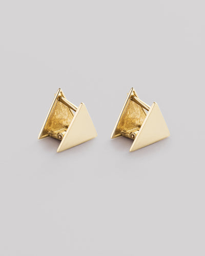 Örhängen TRIANGLE (14K gult guld) – huvudbild