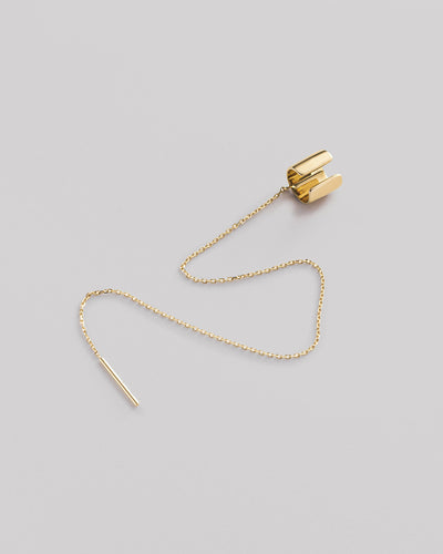 Earcuff individual AXIS de oro amarillo de 14 quilates — imagen principal