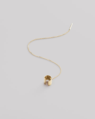 Earcuff individual AXIS de oro amarillo de 14 quilates — imagen de producto 2