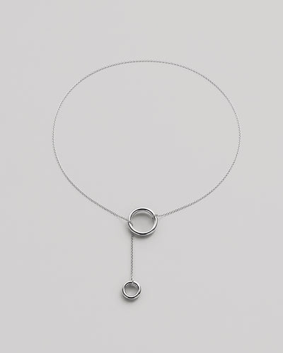 Silver necklace THE HOOP