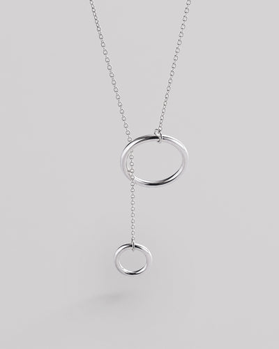 Silver necklace THE HOOP