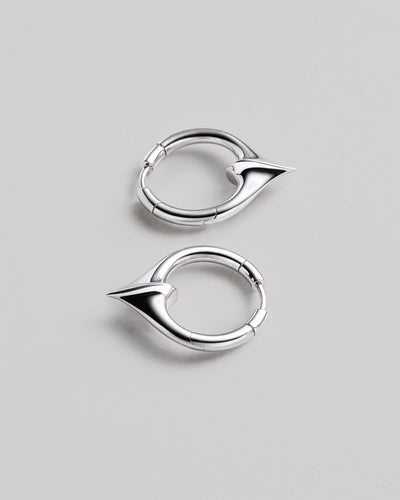 Pendientes de aro de plata THE THORN — imagen de producto 3