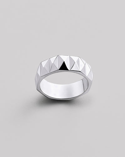 Silberring FACETTE