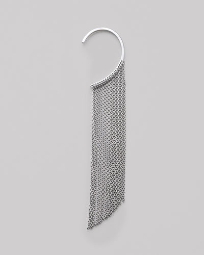 Ear cuff individual din argint FLUMEN — imaginea 2