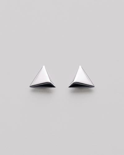 Silver stud earrings PYRAMID