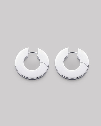 Silver hoop earrings REFLET