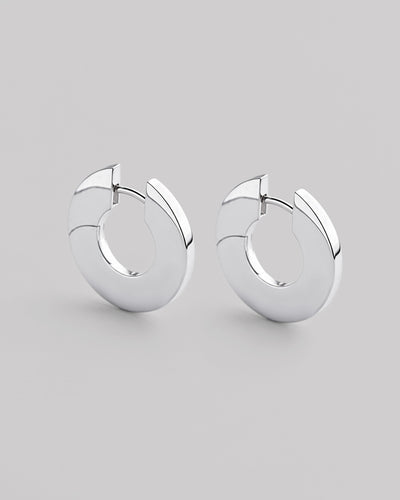 Silver hoop earrings REFLET