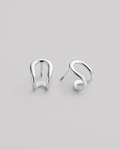 Silver stud earrings SIGNUM