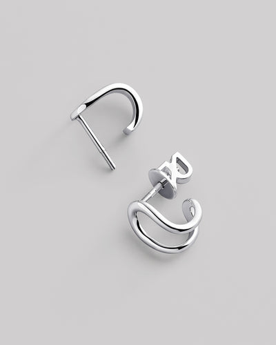 Silver stud earrings SIGNUM