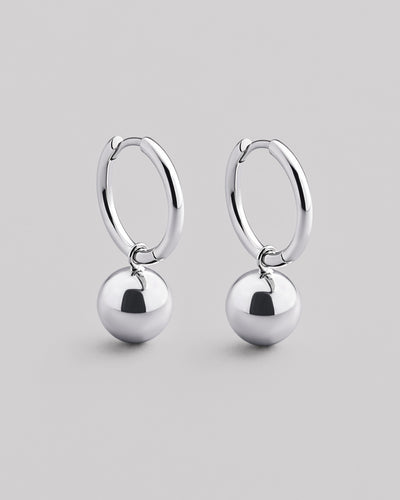 Silberne Creolen BUBBLE