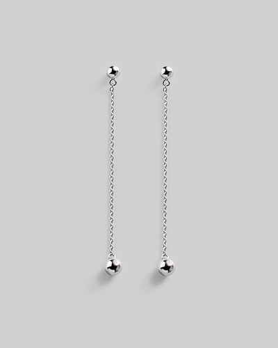 Silver drop earrings BUBBLE