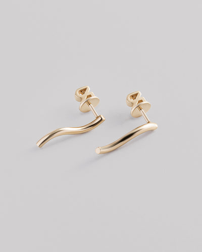 Stud earrings NALU (14k yellow gold)