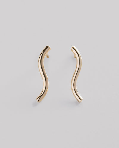 Stud earrings NALU (14k yellow gold)