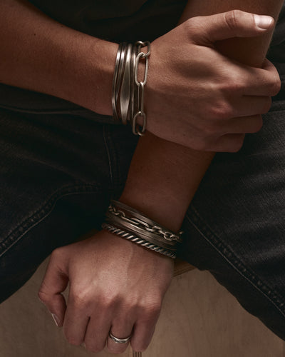 Brazalete de plata MOVEMENT — imagen de producto 3