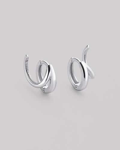Silver hoop earrings VALENTE