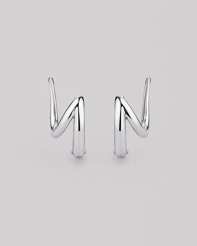 Silver hoop earrings VALENTE