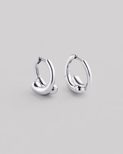 Silver hoop earrings ANELLO