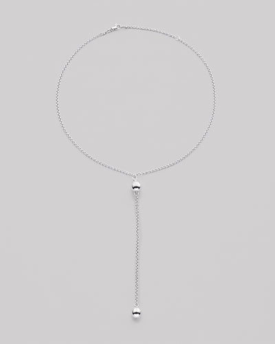 Silver Y-necklace BUBBLE