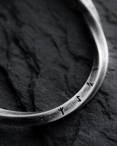Ασημένιο σταθερό βραχιόλι RUNES — AMULETS — εικόνα προϊόντος 4