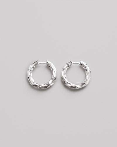 Silver hoop earrings CRATERS