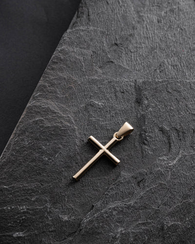Cruz de oro amarillo de 14 quilates ANBETUNG (mini) — imagen de producto 3