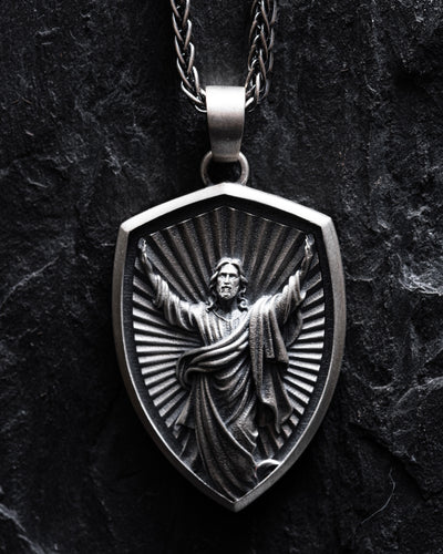 Colgante de plata — escudo ENLIGHTENMENT — imagen de producto 2