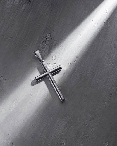 14k white gold cross ANBETUNG