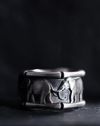 Inel din argint ELEPHANT'S WISDOM — imaginea 3