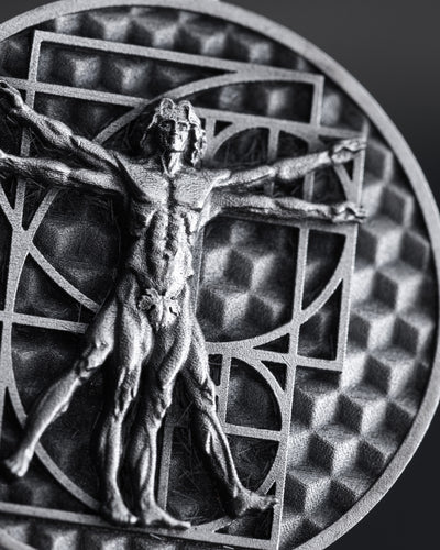 Zilveren hanger VITRUVIAN MAN (Leonardo da Vinci) — afbeelding 3