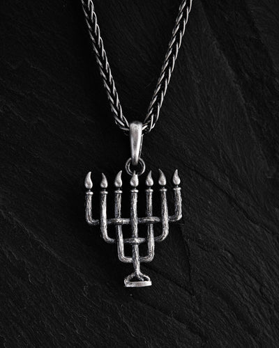 Ασημένιο μενταγιόν MENORAH — κύρια εικόνα