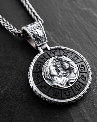 Silverhänge stjärntecken - GEMINI med ebenholts – produktbild 3